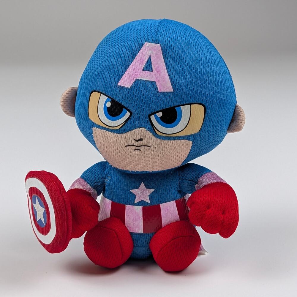 Ty Marvel Captain America Plush Toy Avenger Comic Core Kidcore Flawed Beanie
